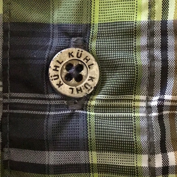 KHUL grey plaid button front shirt XL - Picture 10 of 10